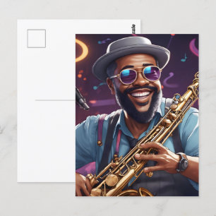 Carte Postale musiciens de jazz