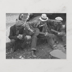 Carte Postale Musiciens de rue du Tennessee, années 30