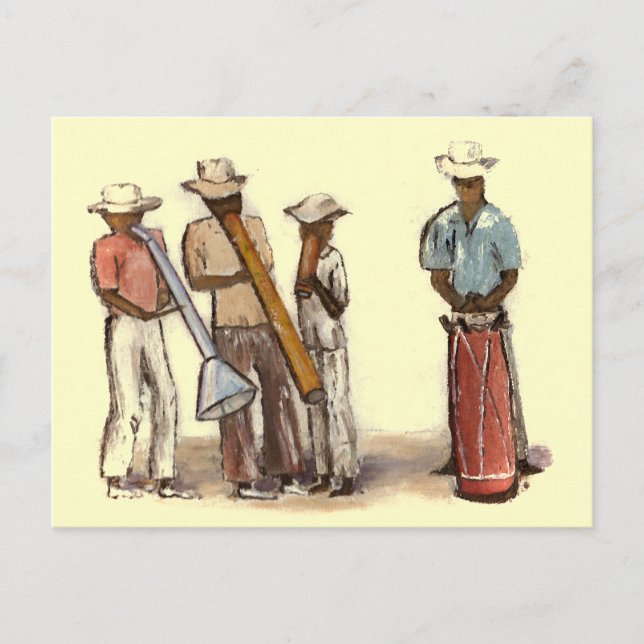Carte Postale Musiciens de rue haïtiens (Devant)