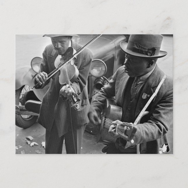 Carte Postale Musiciens de rue West Memphis, 1935 (Devant)