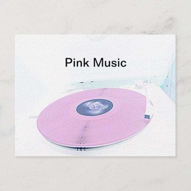 Carte Postale Musik rose (Devant)