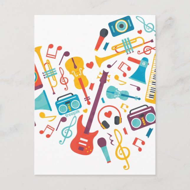 Carte Postale Musique (Devant)
