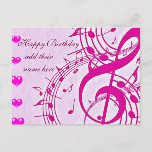 Carte Postale Musique d'amour_