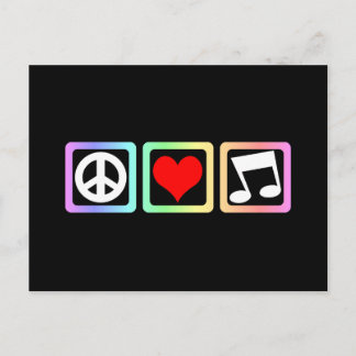 Carte Postale Musique d'amour de paix