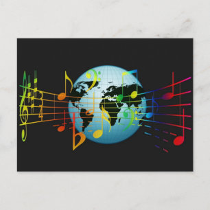 Carte Postale Musique dans le monde