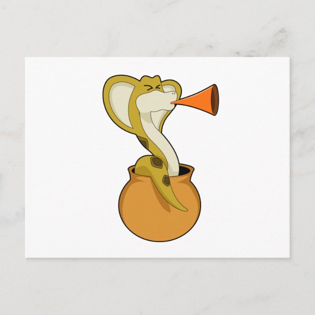 Carte Postale Musique de trompette de serpent (Devant)