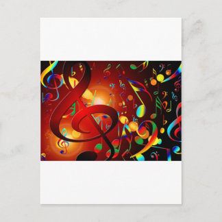 Carte Postale Musique Destinée Chanson & Danse Notes Instruments