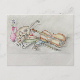 Carte Postale Musique d'instruments