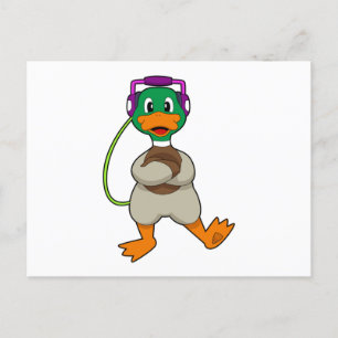 Carte Postale Musique du casque