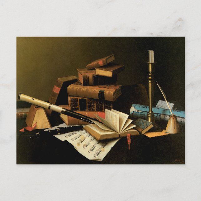 Carte Postale Musique et littérature de William Harnett, Art fin (Devant)
