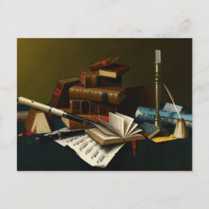 Carte Postale Musique et littérature par William Michael Harnett