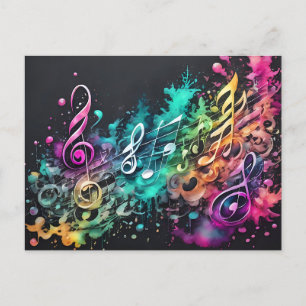 Carte Postale musique graffiti
