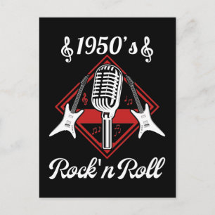 Carte Postale Musique Rockabilly des années 50 Rock and Roll