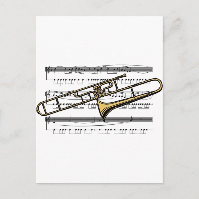 Carte Postale Musique Trombone 14 B (Devant)