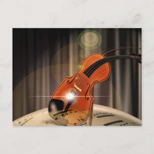 Carte Postale Musique violon d'art