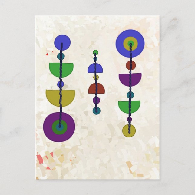Carte Postale Muster und Farben (Devant)