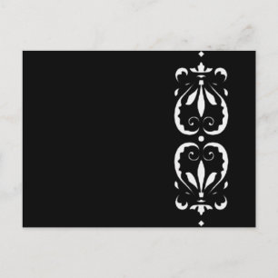 Carte Postale Muster victorian schwarz black barock klassisz
