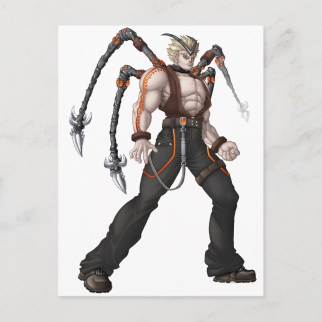 Carte Postale Mutant Anime Hero (Devant)