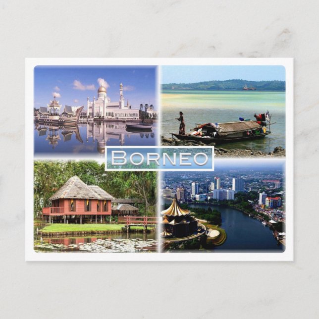 Carte Postale MY Brunei - Indonésie - Bornéo - Mosquée Omar Ali  (Devant)