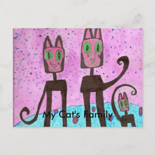 Carte Postale My Cat's Family fait par Simo