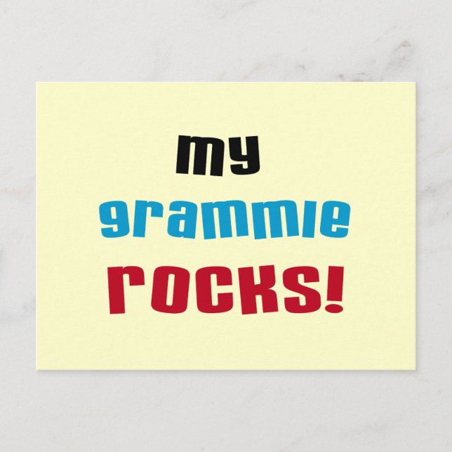 Carte Postale My Grammie Rocks T-shirts et cadeaux (Devant)