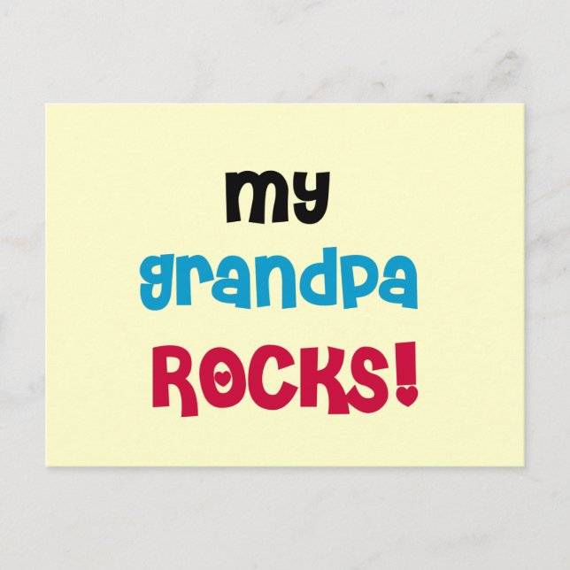 Carte Postale My Grand-pa Rocks Tshirts et cadeaux (Devant)