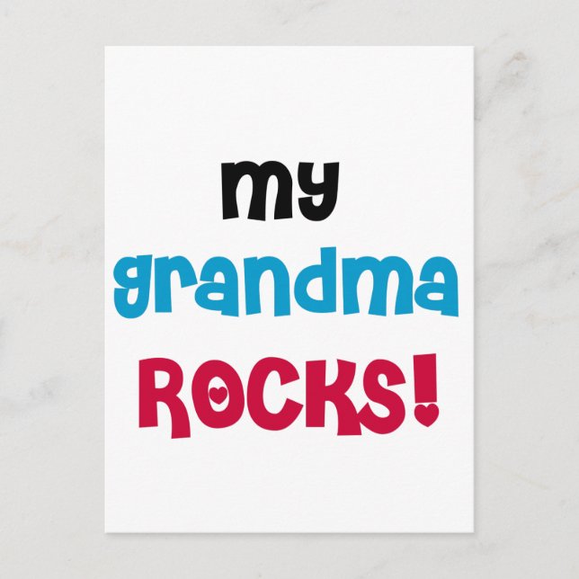 Carte Postale My Grandma Rocks T-shirts et cadeaux (Devant)