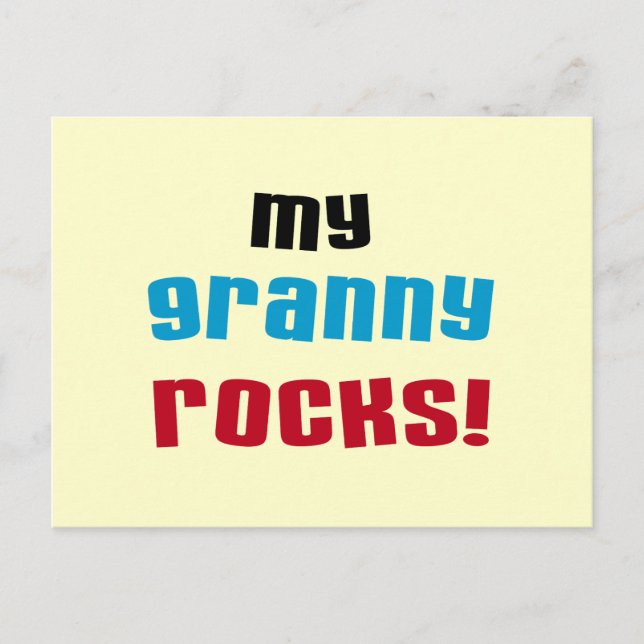 Carte Postale My Granny Rocks T-shirts et cadeaux (Devant)