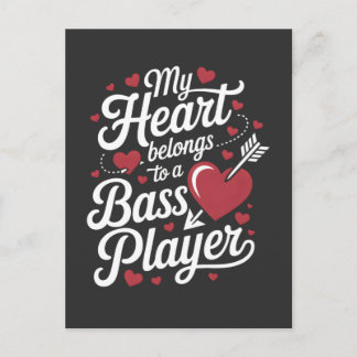 Carte Postale My Heart Belongs to a Bass Player