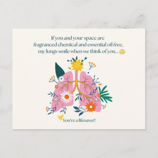 Carte Postale My Lungs Smile When We Think of You