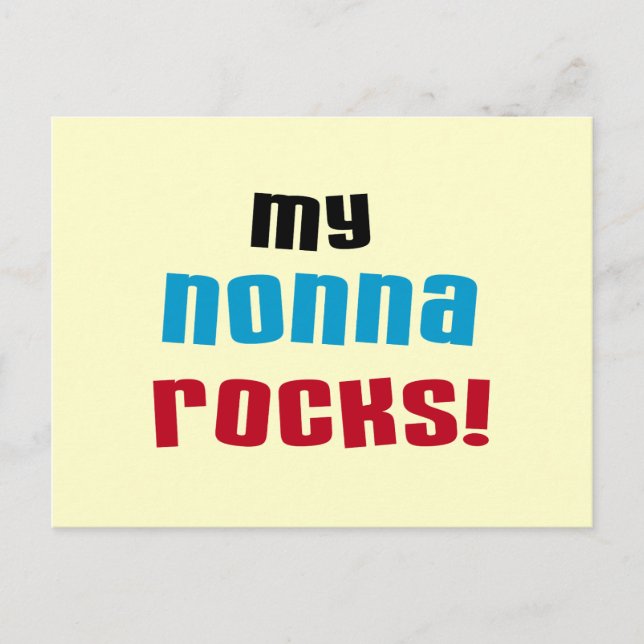 Carte Postale My Nonna Rocks T-shirts et cadeaux (Devant)