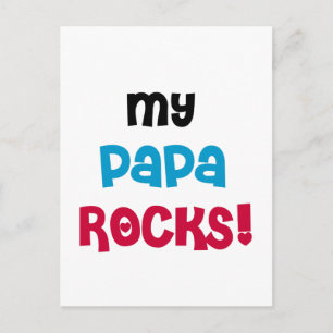 Carte Postale My Papa Rocks T-shirts et cadeaux