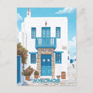 Carte Postale Mykonos Streets Travel