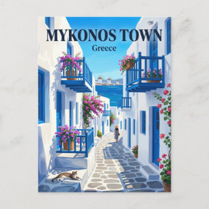 Carte Postale Mykonos Town, Mykonos, Grèce Grèce