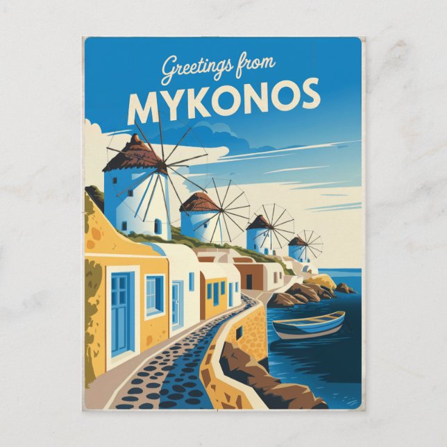 Carte Postale Mykonos Vintage (Devant)