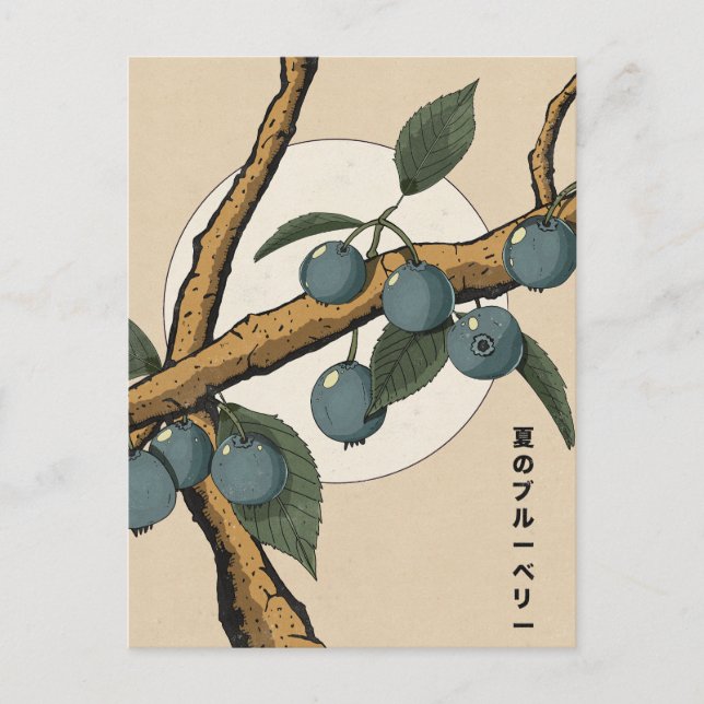 Carte Postale Myrtilles japonaises (Devant)