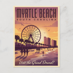 Carte Postale Myrtle Beach Caroline du Sud Voyage Vintage