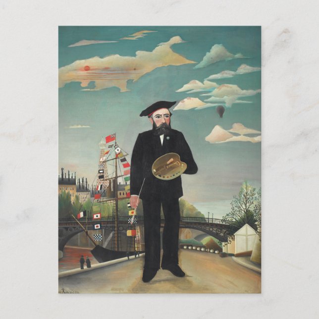 Carte Postale Myself Portrait Paysage 1890, Henri Rousseau (Devant)