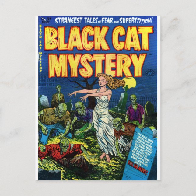 Carte Postale Mystère du chat noir 1 (Devant)