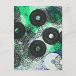 Carte Postale mystère en cercle noir et sombre