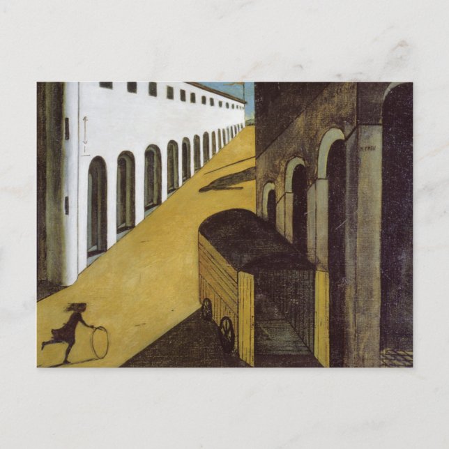 Carte Postale Mystère Et Mélancolie De Giorgio De Chirico (Devant)