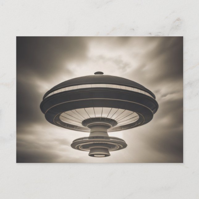 Carte Postale Mystérieux vaisseau spatial Alien UFO (Devant)