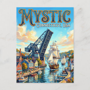 Carte Postale Mystic, Connecticut États-Unis