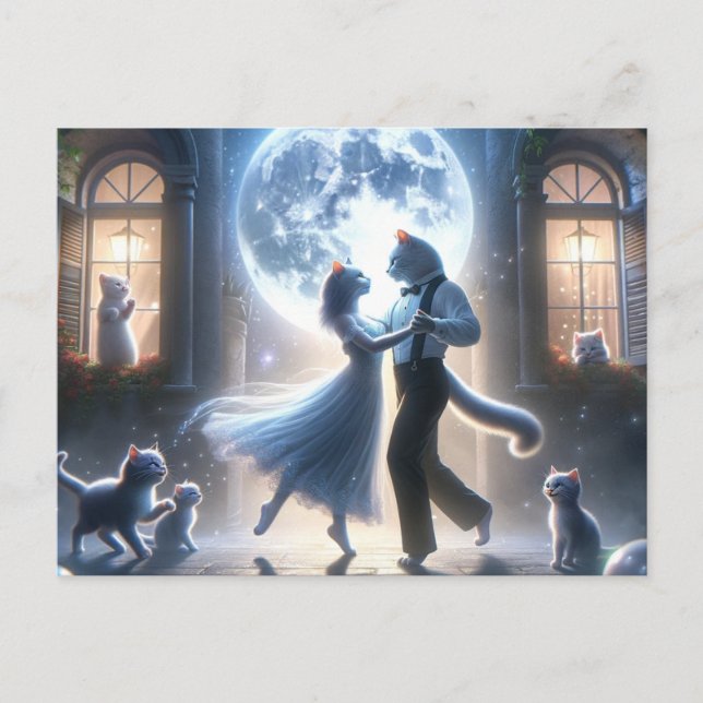 Carte Postale Mystic Kitty Dancing (Devant)