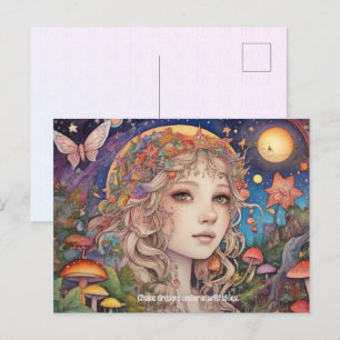 Carte Postale Mystical Imaginaire Girl - Custom Magic