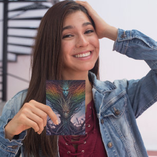 Carte Postale Mythique créature gardienne de la forêt profonde