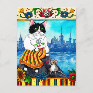 Carte postale mythique du folklore estonien de la 