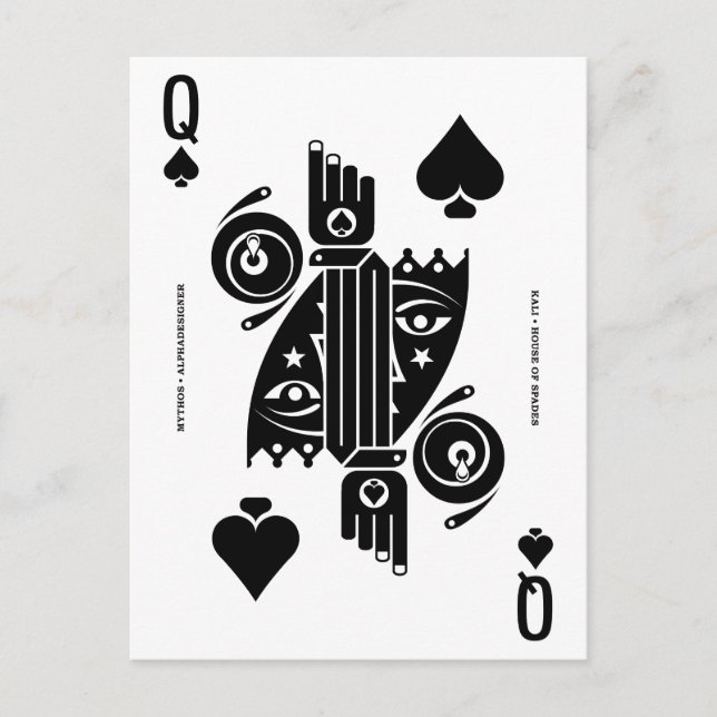 Carte Postale Mythos Kali Reine des pique (Devant)