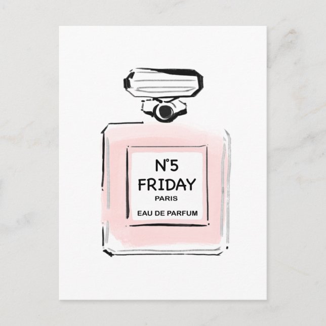 Carte Postale N5 Vendredi Paris Bouteille Parfum (Devant)