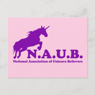 Carte Postale N.A.U.B Unicorn Belivers